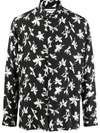 SAINT LAURENT FLORAL-PRINT SILK SHIRT