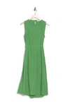 Rd Style Gauze Back Cutout Midi Dress In Green