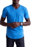 Goodlife Scallop Triblend V-neck T-shirt In Strong Blue