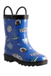 Nomad Footwear Splashy Kids Rain Boot In Space Aliens