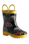 Nomad Footwear Splashy Kids Rain Boot In Monster Trucks