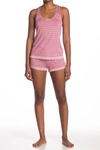 Honeydew Intimates Lace Racerback Tank & Shorts 2-piece Pajama Set In Kissstripe