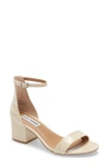 Steve Madden Irenee Ankle Strap Sandal In Bone Croc