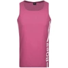 BOSS BUSINESS BOSS BEACH LOGO VEST T SHIRT PINK