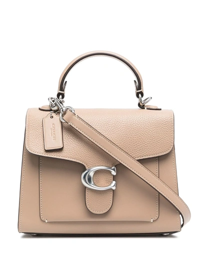 Coach Logo-plaque Tote Bag In Neutrals