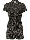 ALEXIS BELITA FLORAL-JACQUARD PLAYSUIT