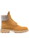 PHILIPP PLEIN CRYSTAL-EMBELLISHED SUEDE BOOTS
