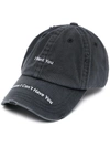 Misbhv Embroidered Denim Cap In Black