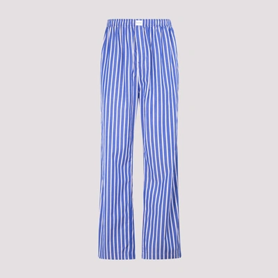 Balenciaga Striped Pyjama-style Trousers In Blue