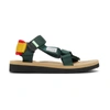 Suicoke Depa-cab Touch-strap Sandals In Grn/beige
