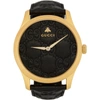 GUCCI GOLD & BLACK EMBOSSED G-TIMELESS WATCH