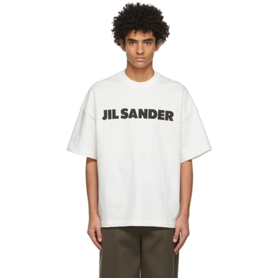 Jil Sander Logo Short-sleeved Cotton T-shirt In White