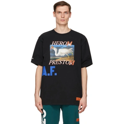 ★Heron Preston★ Logo Graphic Print Short Sleeve T-Shirt Bl Heron Preston - Heron Abstract T-shirt | HBX - Globally