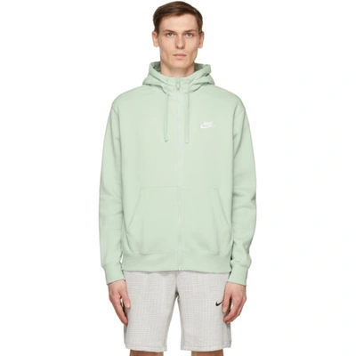 Nike Green Fleece Sportswear Club Full-zip Hoodie In 321 Pistach