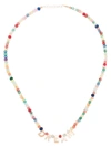 Roxanne First 14kt Rose Gold Jade Letter Charm Necklace In Pink
