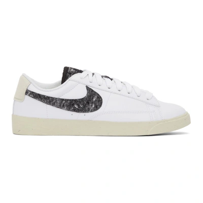 Nike White & Grey Blazer Low Se Sneakers