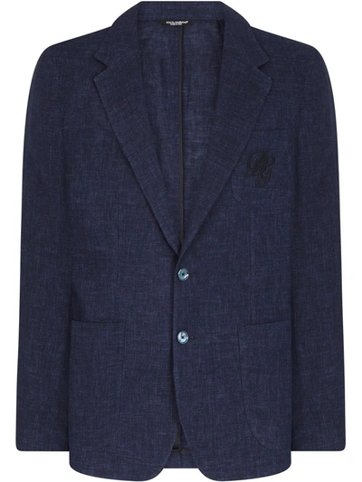 Dolce & Gabbana Single-breasted Blazer In Blue