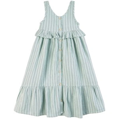 Tocoto Vintage Kids' Striped Dress Green