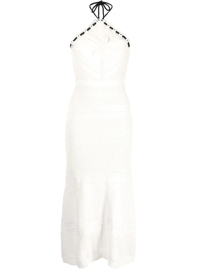 Alexis Sleeveless Crochet Midi Dress In White