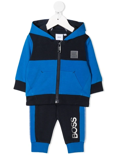 Bosswear Babies' Colour Block Tracksuit Set In 蓝色