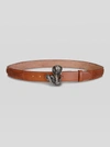 ETRO LEATHER BELT WITH SNAKE BUCKLE