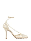 Bottega Veneta Neutral Stretch 90 Mesh Pumps In Beige