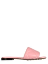 Bottega Veneta The Lido Intrecciato-debossed Leather Slides In Pink