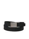 BURBERRY REVERSIBLE CHECKERED BELT IN SMOKY BLACK