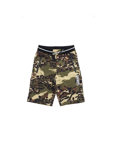 Givenchy Kids' Camouflage Print Multicolor Bermuda Shorts In Multicolour