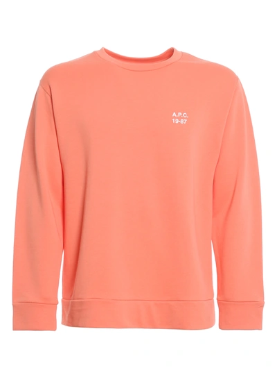 Apc Mike Crewneck Sweatshirt In Orange In Light Orange