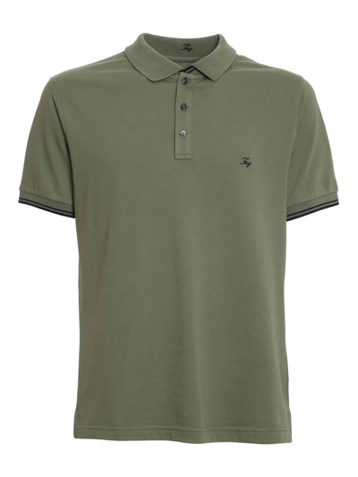 Fay Logo Embroidered Polo Shirt In Green