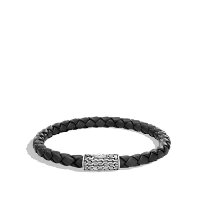 John Hardy Leather 5.5mm Station Bracelet In Black