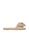 Manebi Hamptons Suede Flat Sandals In Beige