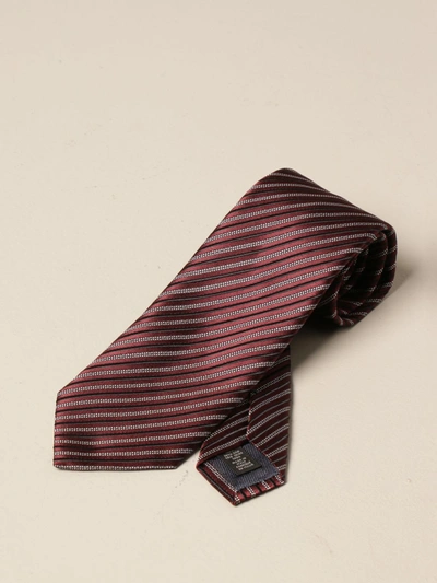 Ermenegildo Zegna Silk Tie In Wine