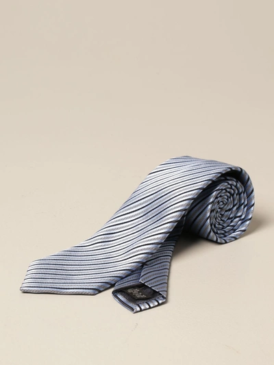 Ermenegildo Zegna Silk Tie In Gnawed Blue