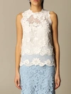 ERMANNO SCERVINO LACE AND MACRAM&EACUTE; TOP,D382L319 IIE 14800