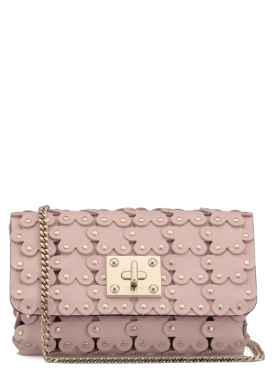 Red Valentino Flower Puzzle Clutch In Nude