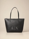 ARMANI COLLEZIONI ARMANI EXCHANGE TOTE BAGS ARMANI EXCHANGE SHOULDER BAG IN SYNTHETIC TEXTURED LEATHER,942593 CC530 00020
