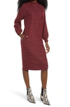 ALL IN FAVOR BRUSHED JERSEY LONG SLEEVE DRESS,191446376115