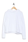 James Perse Relaxed Cropped Hoodie In White