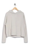 James Perse Relaxed Cropped Hoodie In Salt