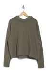 James Perse Relaxed Cropped Hoodie In Artillery