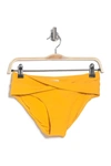 Robin Piccone Ava Twist Hipster Bikini Bottoms In Marigold