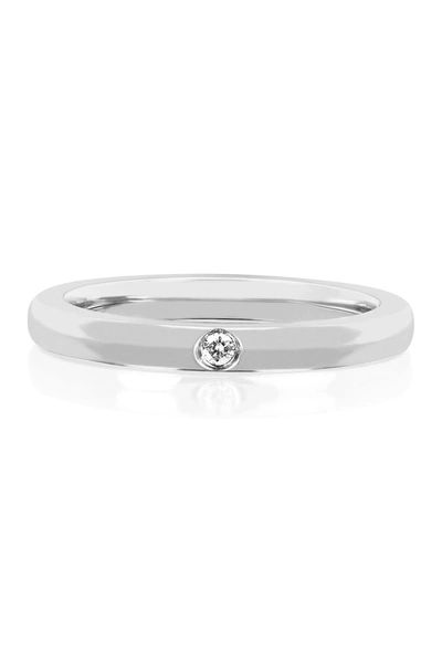 Ef Collection 14k White Gold Round-cut Diamond Stack Ring