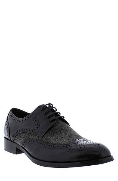 Zanzara Venice Wingtip Derby In Black