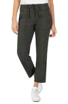 Kut From The Kloth Drawcord Waist Crop Pants In Dark Olive