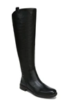 Franco Sarto Ldaya Wc Womens Leather Stacked Heel Knee-high Boots In Black Leather