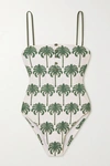 AGUA BY AGUA BENDITA DURAZNO EMBROIDERED SWIMSUIT