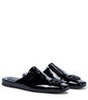 BALENCIAGA COSY BB PATENT LEATHER SLIPPERS,P00534159