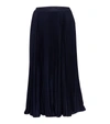 Polo Ralph Lauren High-waisted Fully-pleated Skirt In Blue